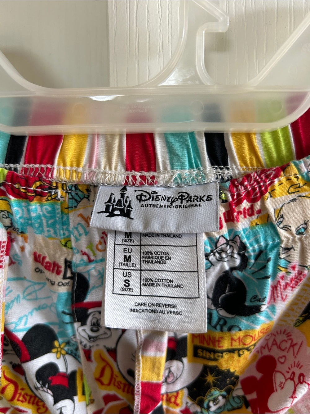 Official Disney Multicolor Striped Drawstring Mickey Lounge Shorts - Picture 3 of 6
